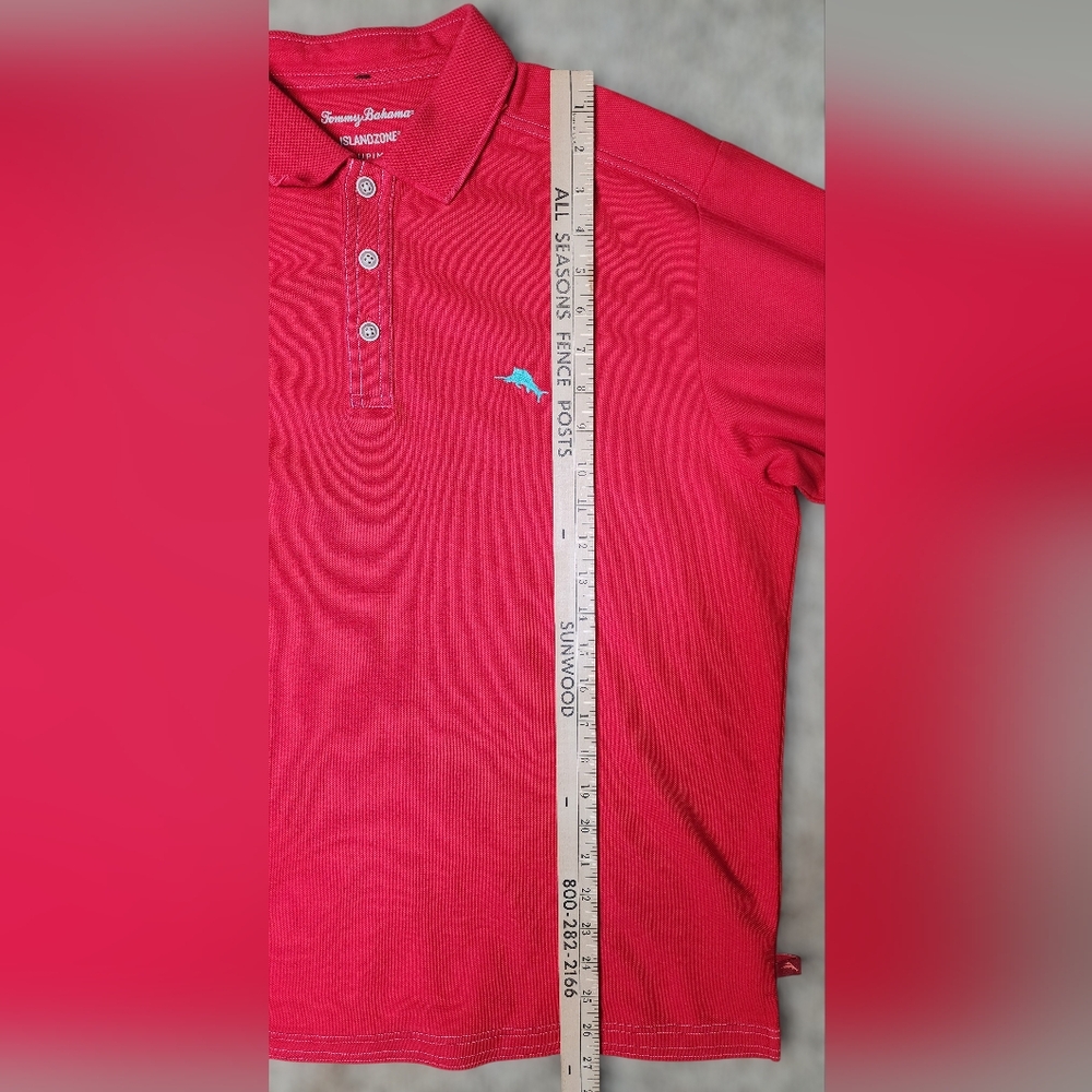 Tommy Bahama Medium Red Supima Cotton Polo Island Zone Shirt Quiet Luxury - Picture 11 of 11